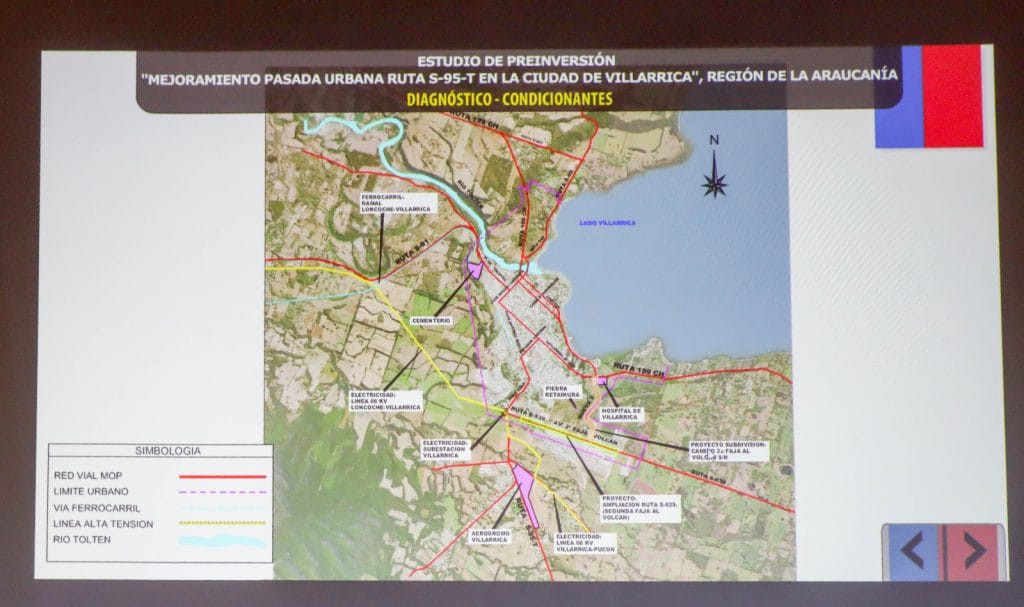 MOP presentó estudio de mejora para la pasada urbana de Villarrica a Lican Ray